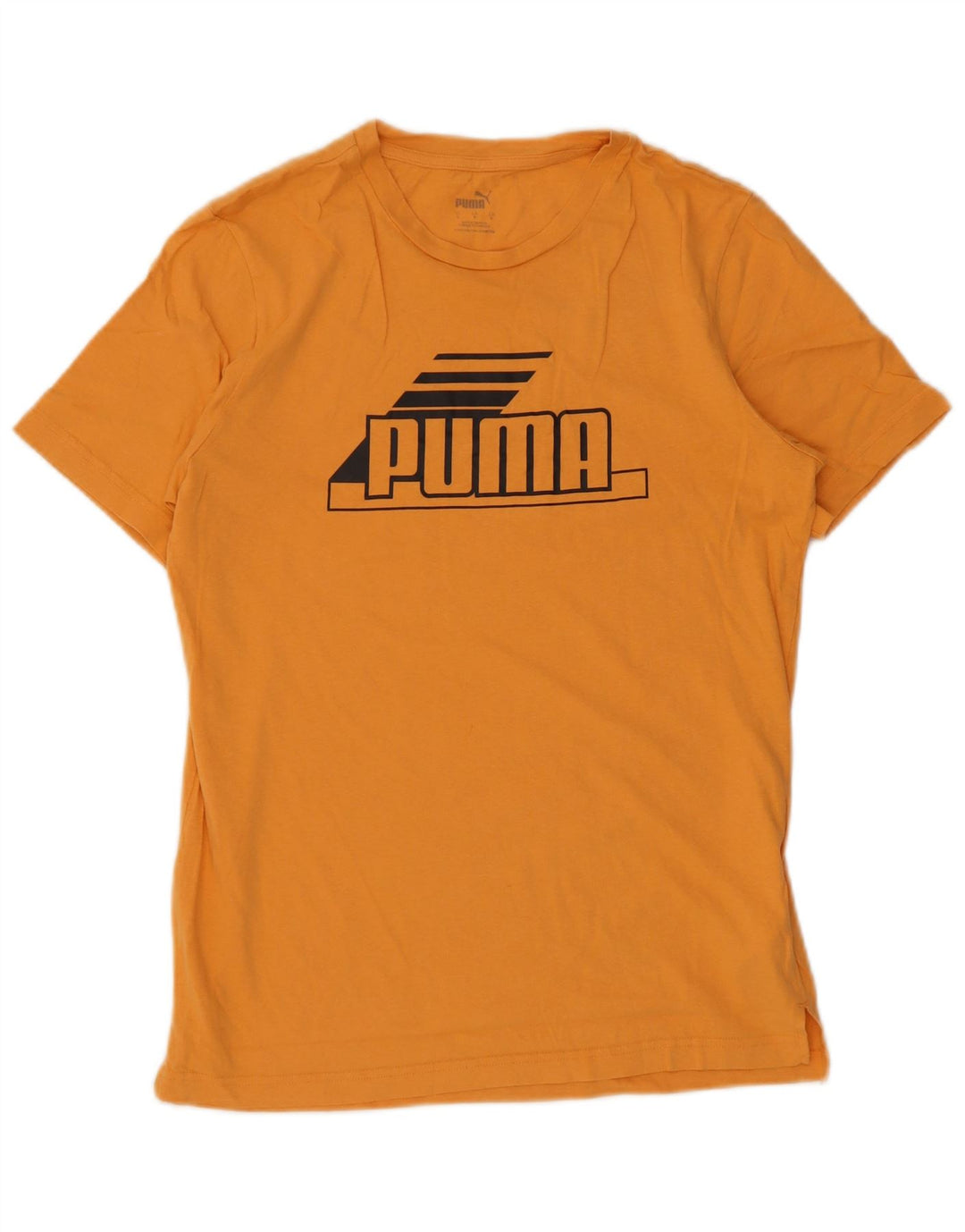 T-shirt grafica da uomo Puma Top Small in cotone arancione