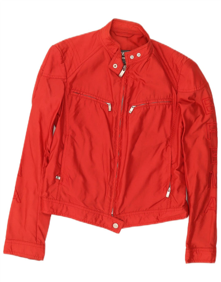 Giacca Biker Donna Brema IT 44 Medium Rosso Poliammide