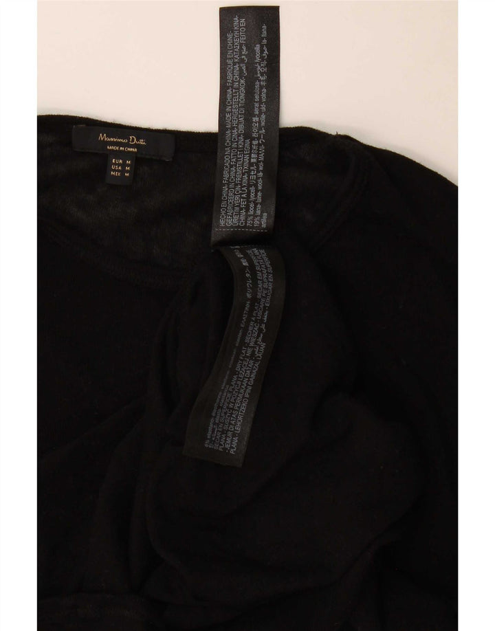 Maglione maglione con scollo a barca da donna Massimo Dutti UK 12 medio nero