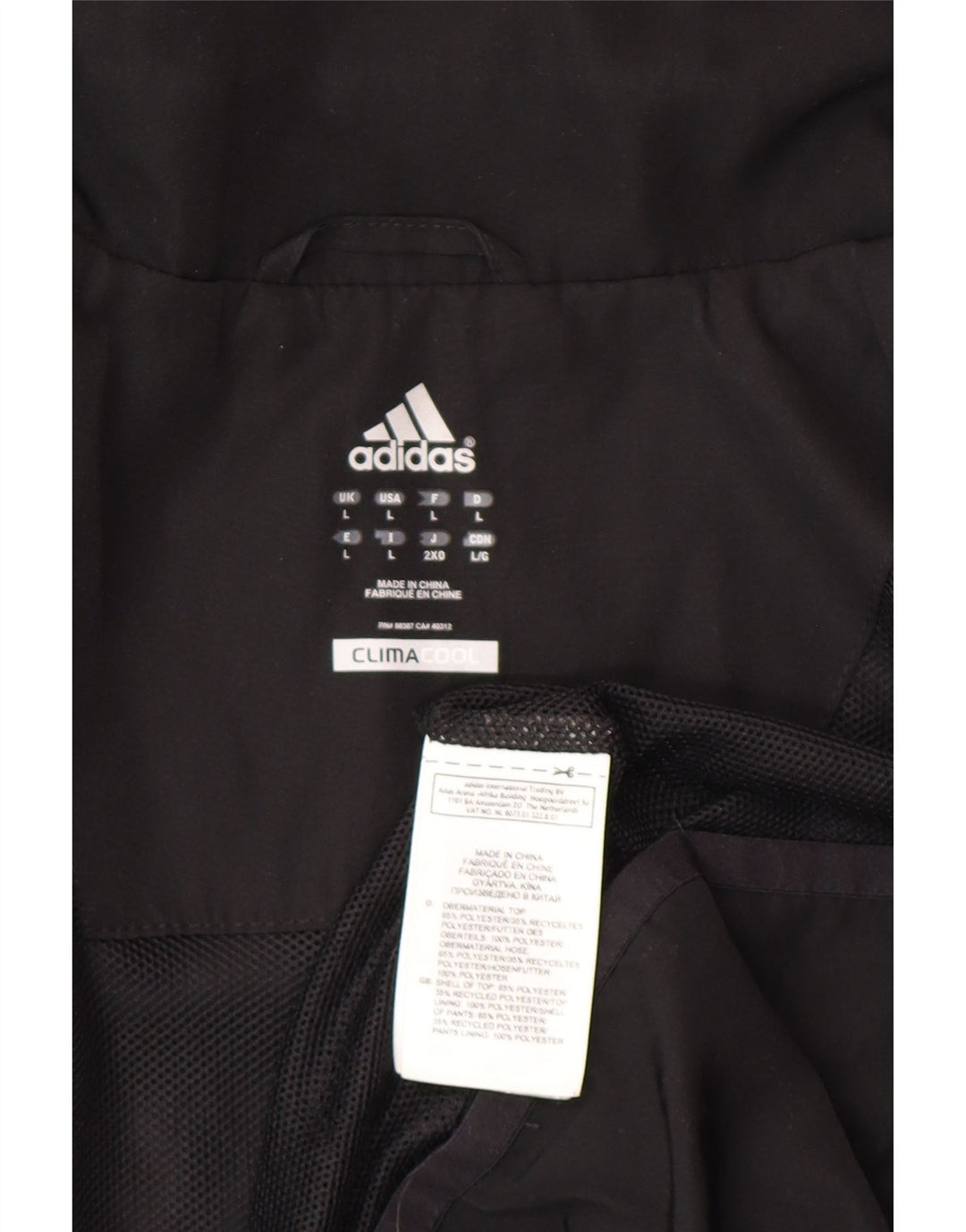 Giacca da allenamento Adidas Climacool da uomo grande color block nero