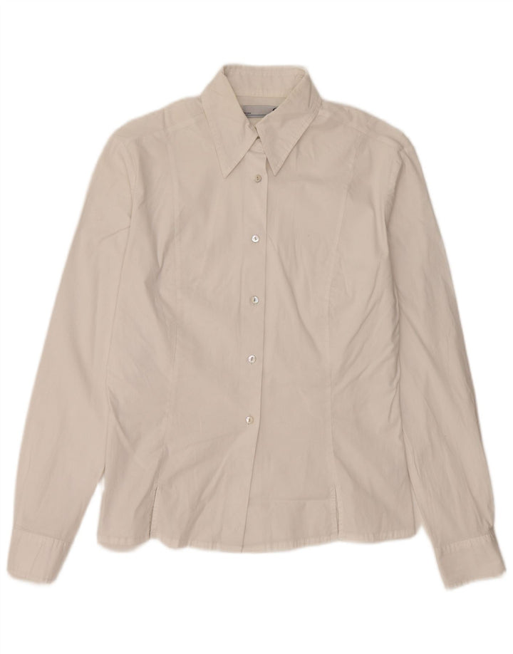 Camicia da donna Sergio Tacchini UK 14 grande cotone bianco