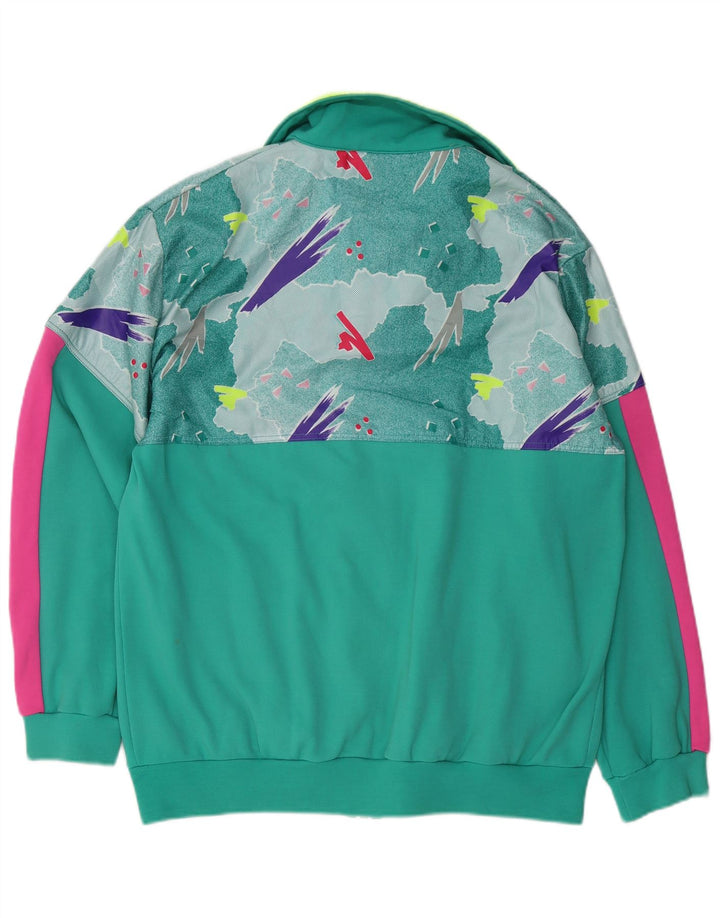 Giacca da tuta da uomo VINTAGE grande verde geometrica