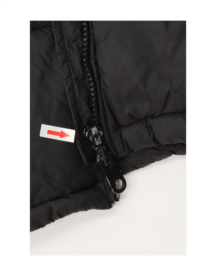 Gilet imbottito con cappuccio da donna Zara UK 14 medio nero poliestere