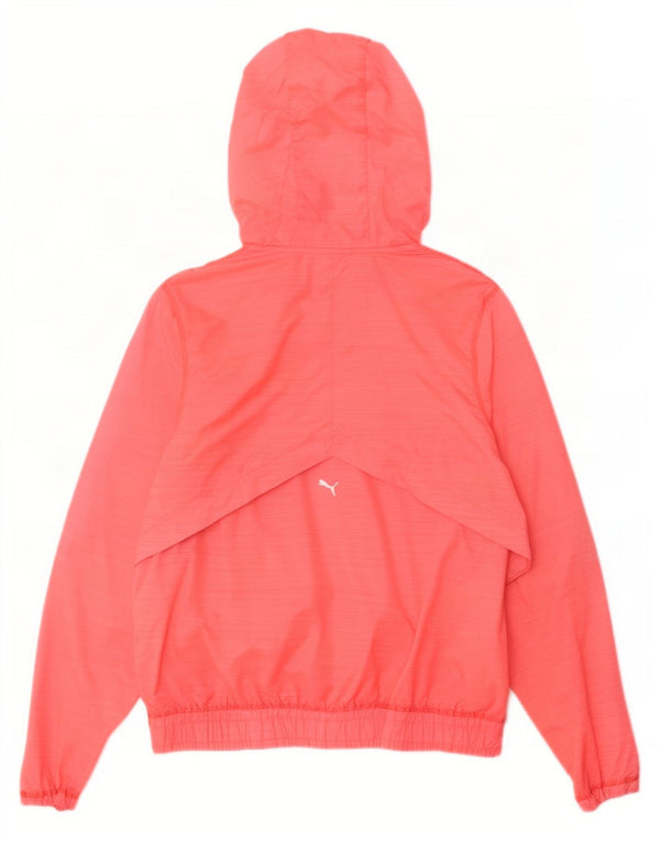 Giacca sportiva da donna con cappuccio grafico Puma UK 16 Large Pink Nylon