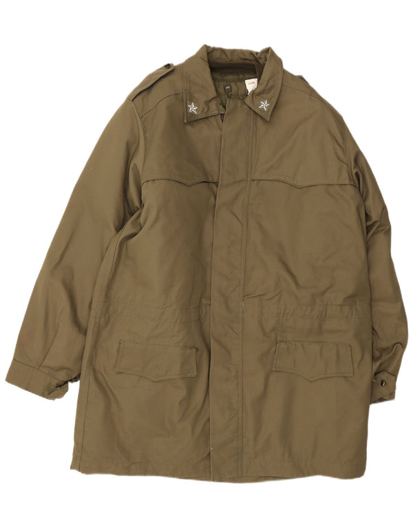 Giacca militare da uomo vintage IT 54 2XL Khaki Poliammide