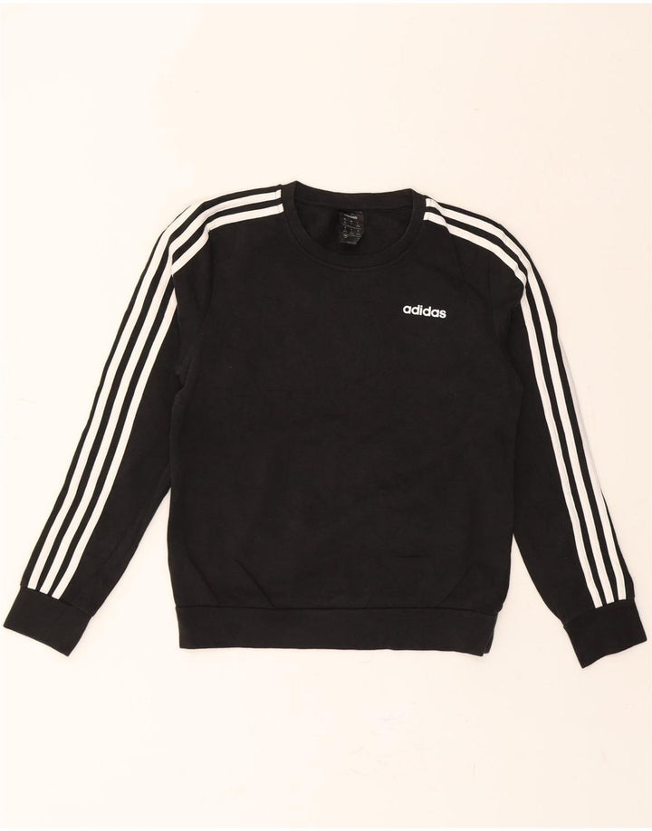ADIDAS Womens Sweatshirt Jumper UK 8/10 Small Black Cotton Vintage Adidas and Second-Hand Adidas from Messina Hembry 