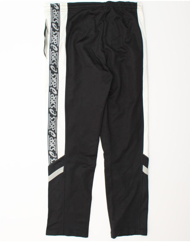 ASICS Mens Graphic Tracksuit Trousers Medium Black Colourblock Vintage Asics and Second-Hand Asics from Messina Hembry 