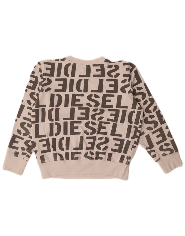 Felpa con grafica corta per ragazze Diesel 11-12 anni in cotone bianco