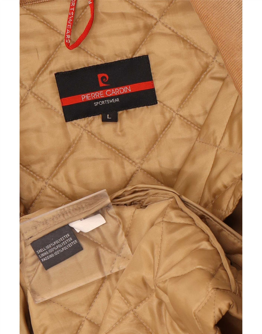 Giacca trapuntata da uomo Pierre Cardin UK 40 Large Beige Poliestere