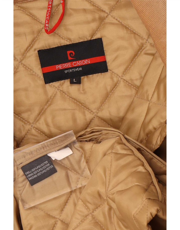 Giacca trapuntata da uomo Pierre Cardin UK 40 Large Beige Poliestere