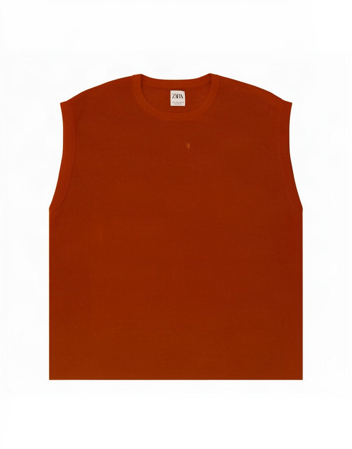 Canotta da uomo Zara XL in cotone arancione