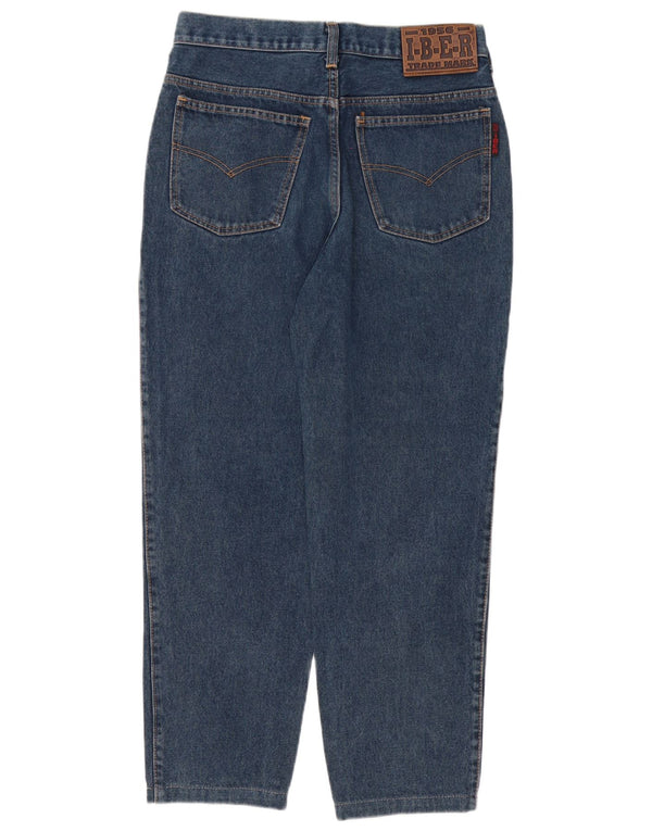 Jeans affusolati a vita alta da donna Iber IT 48 XL W30 L28 Blu cotone