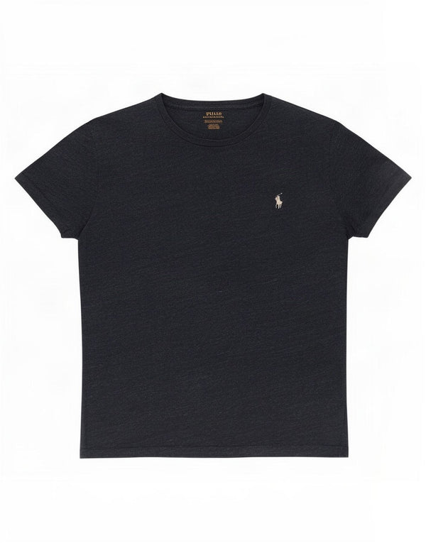 Polo Ralph Lauren T-shirt da donna Top UK 10 Small Cotone screziato blu navy
