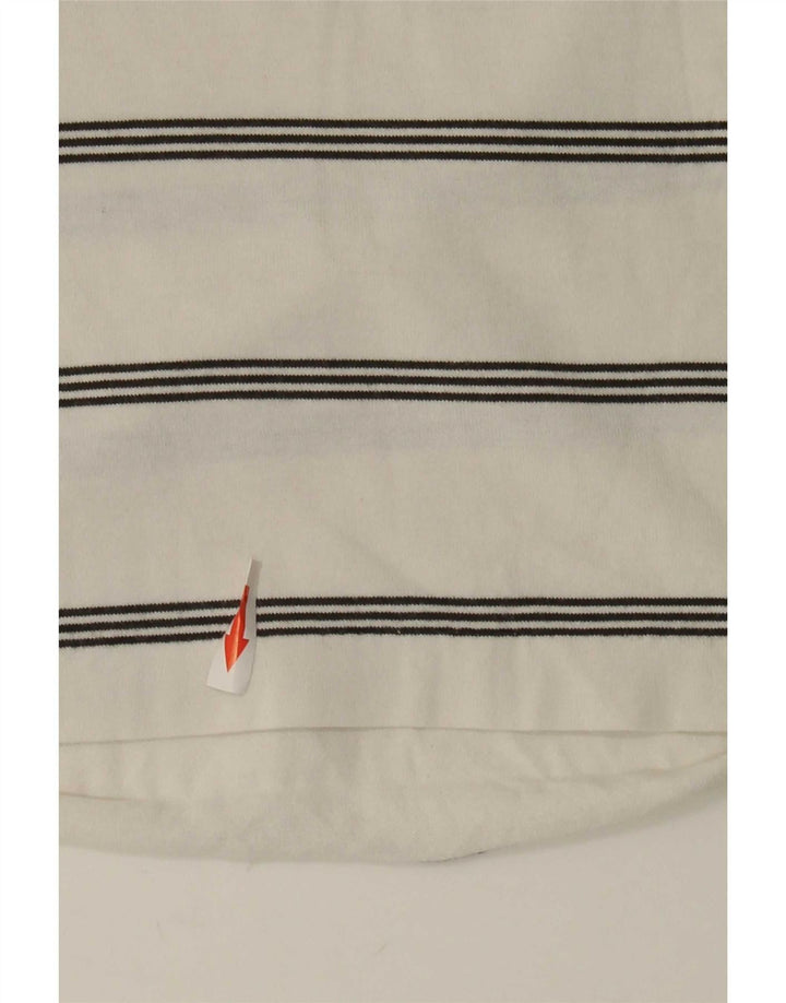 Polo Adidas da uomo a righe bianche medie