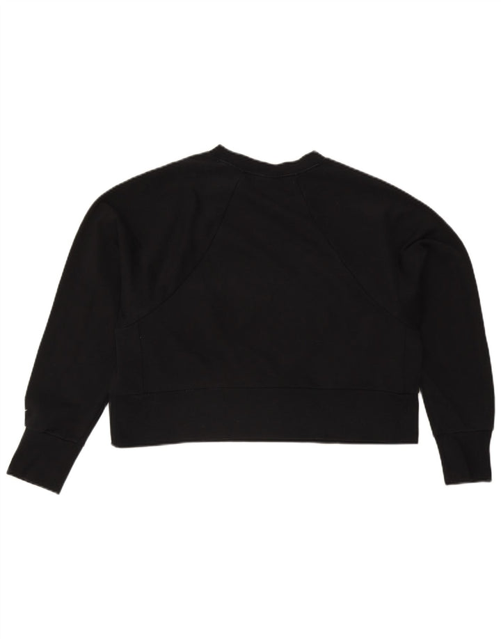 Felpa con grafica corta Nike da donna UK 14 poliestere nero medio
