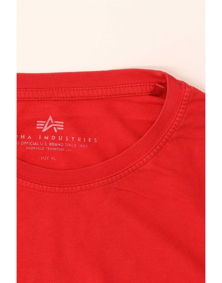 T-shirt grafica da uomo Alpha Industries XL rossa