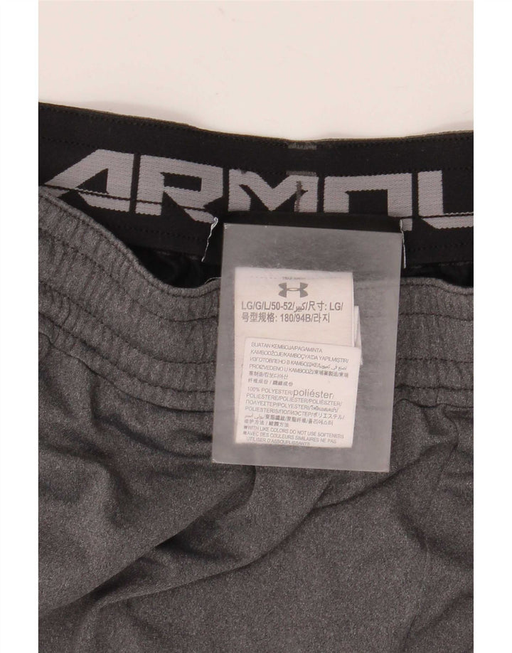 Pantaloncini sportivi da uomo Under Armour Large in poliestere color block grigio