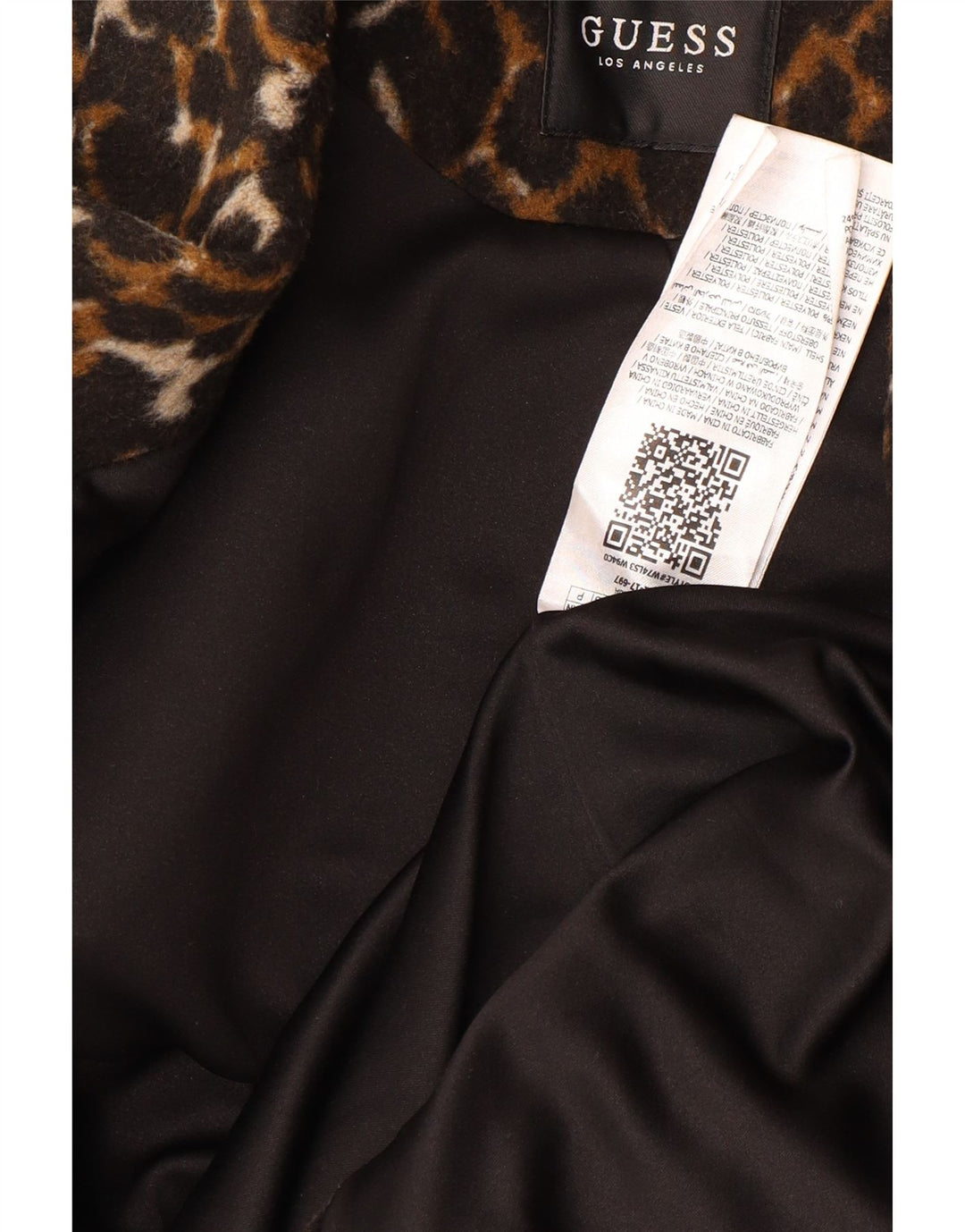 Cappotto GUESS da donna vestibilità ampia UK 6 XS multicolore stampa animalier