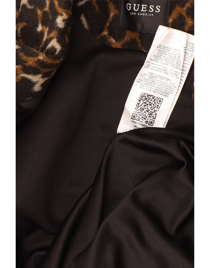 Cappotto GUESS da donna vestibilità ampia UK 6 XS multicolore stampa animalier