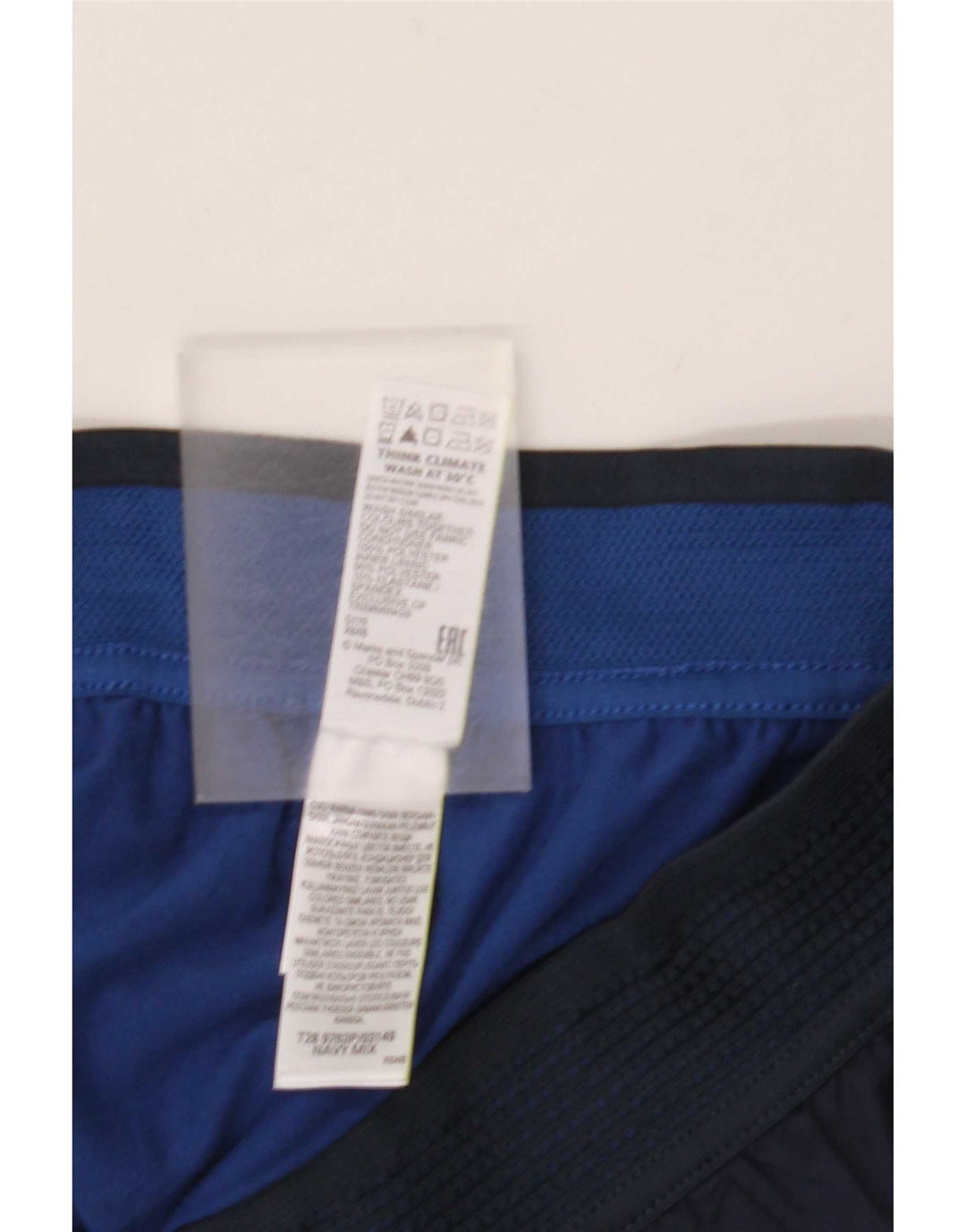 Pantaloncini sportivi da uomo Marks & Spencer grandi in poliestere blu navy