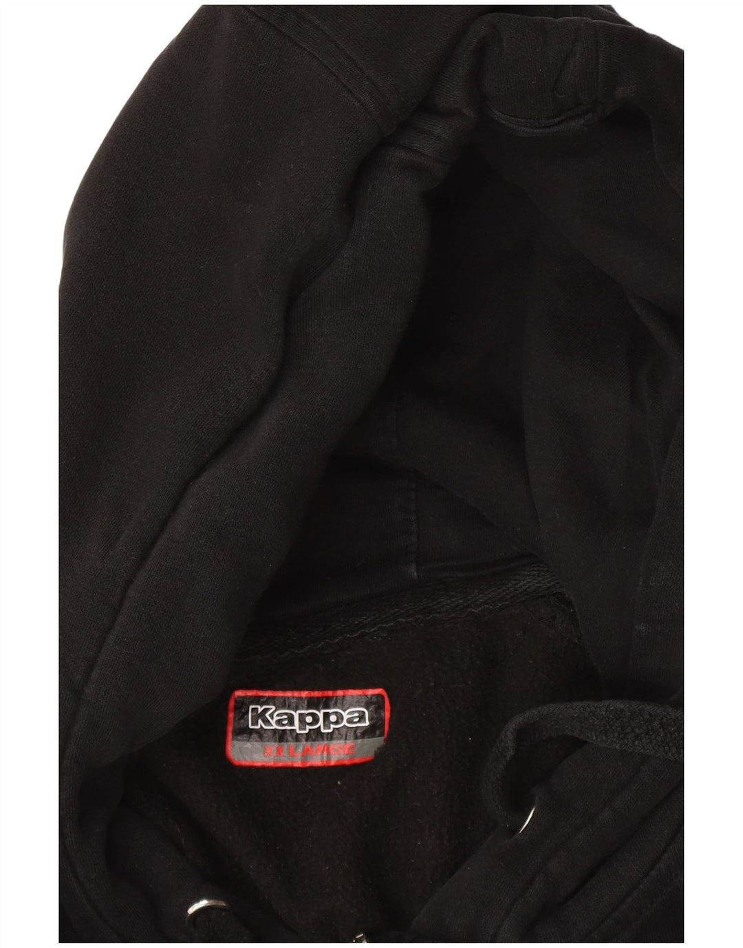 Felpa con cappuccio e zip da uomo Kappa 2XL Nera