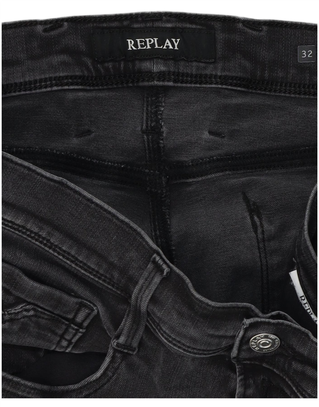 Replay Jeans slim da uomo Anbass W32 L31 neri