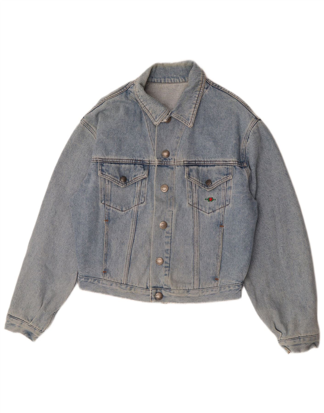 Giacca di jeans oversize da donna El Charro UK 10 piccola in cotone blu