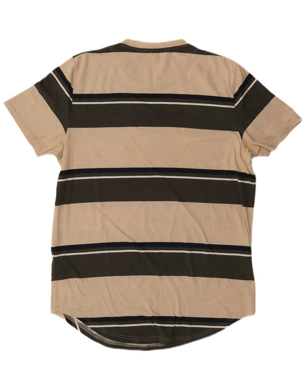 T-shirt da uomo HOLLISTER Top XL in cotone a righe beige