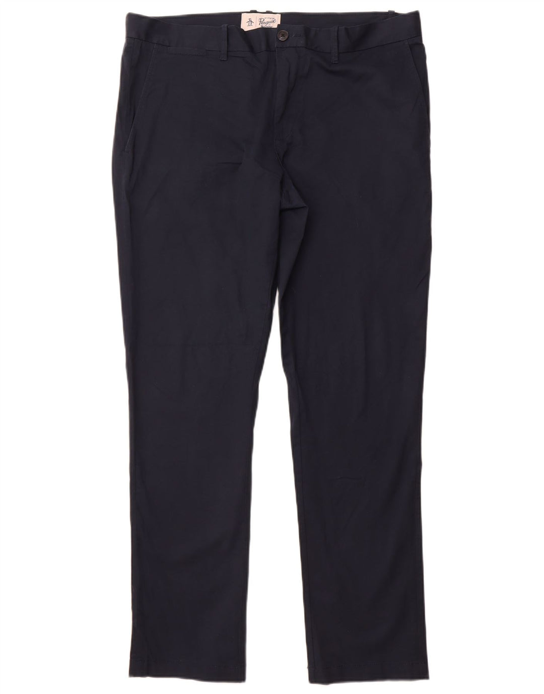 PENGUIN Pantaloni chino slim da uomo W36 L32 Blu navy