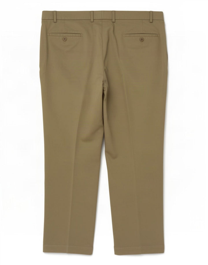Pantaloni chino dritti da uomo Marks & Spencer W44 L31 poliestere beige