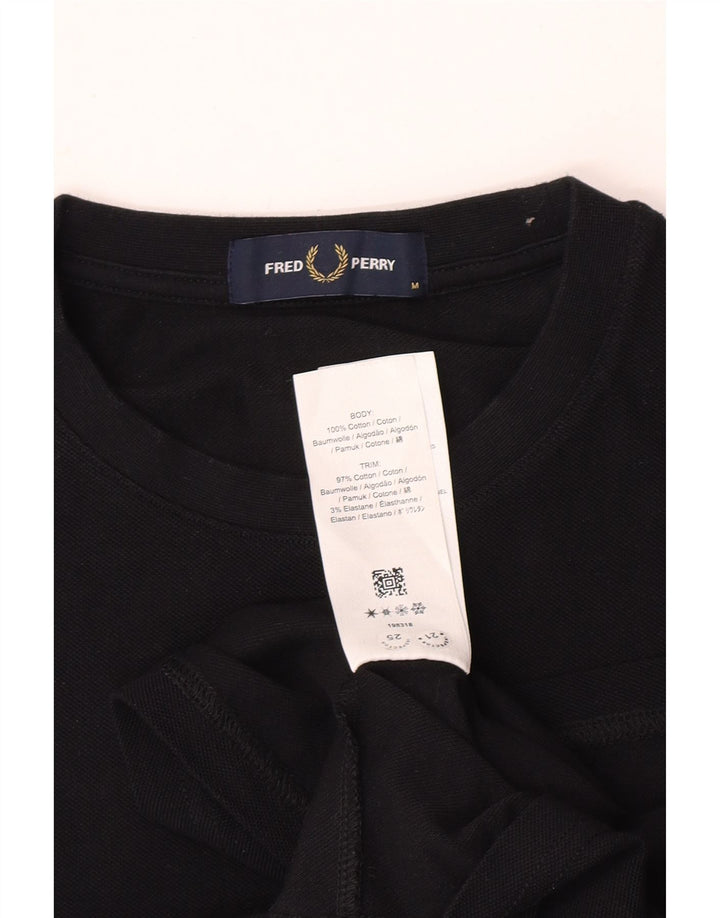 T-shirt da uomo Fred Perry Top in cotone color block medio nero