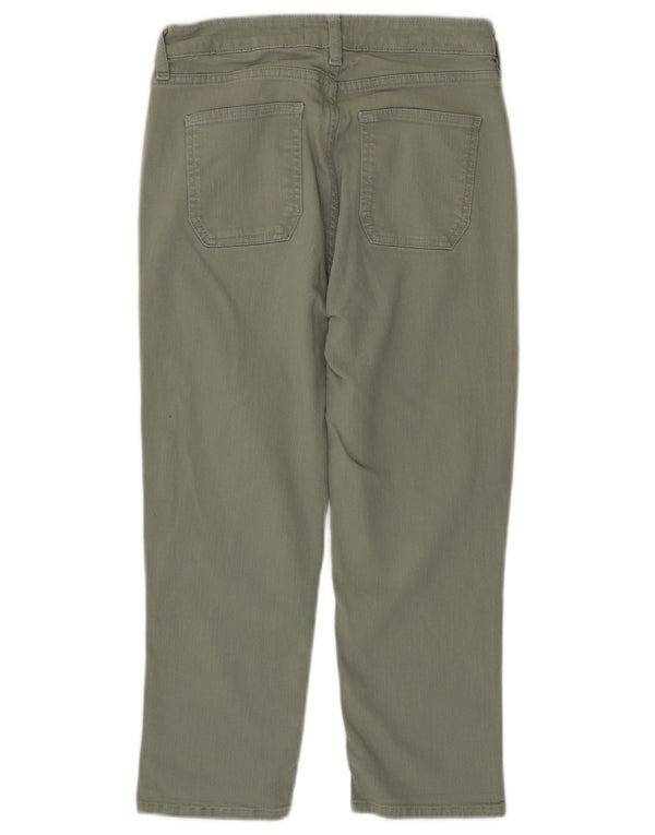 Jeans capri skinny da donna Fat Face UK 10 piccoli W26 L20 cotone verde