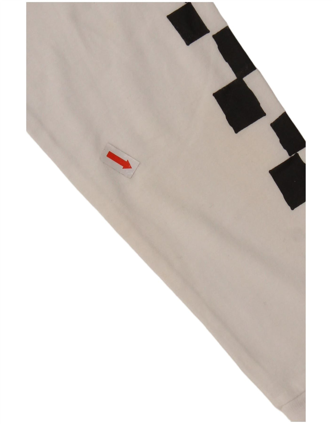 Top corto grafico da donna VANS manica lunga UK 6 XS bianco