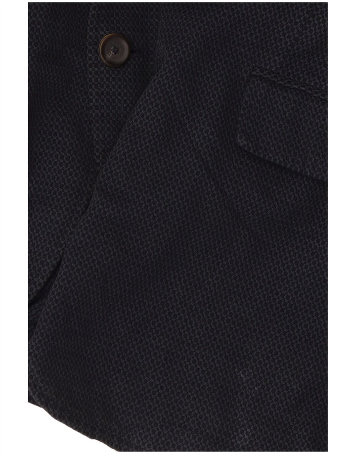 Giacca blazer da uomo a 2 bottoni Massimo Dutti EU 52 Large Blu Navy geometrico