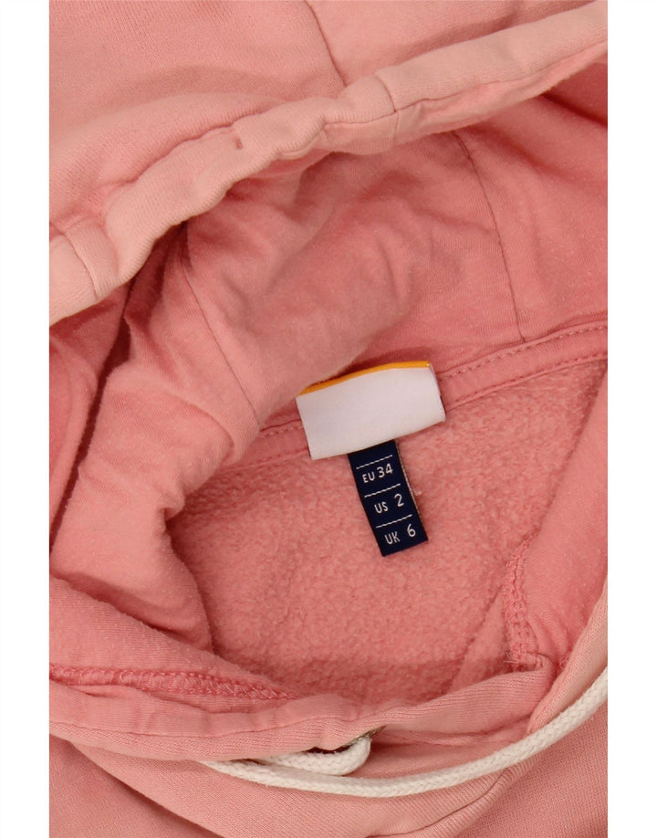 ELLESSE Maglione con cappuccio oversize con grafica da donna UK 6 XS Rosa