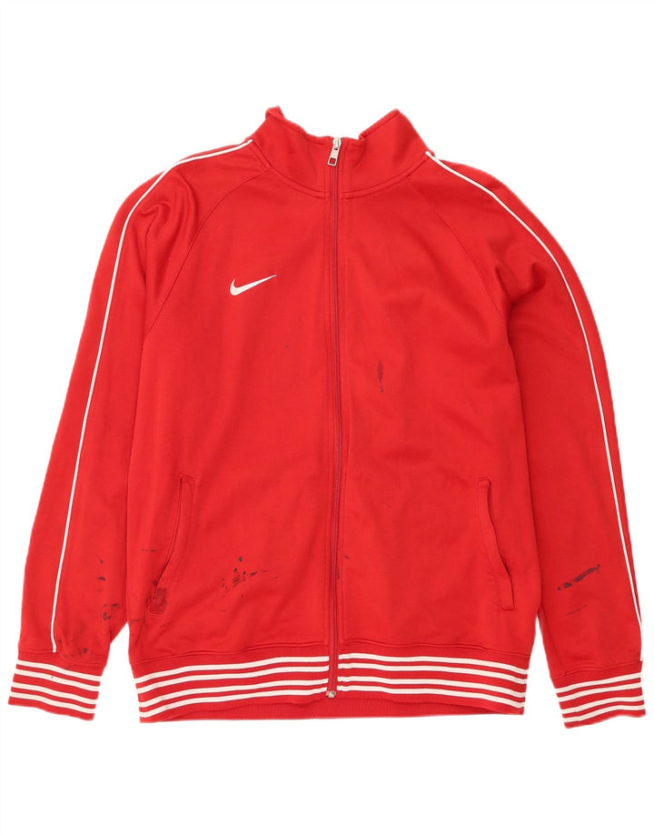 Giacca da tuta da uomo Nike Large rossa in poliestere