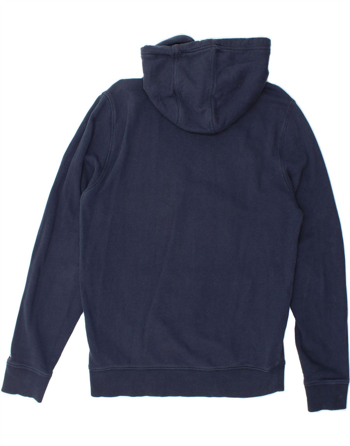 TOMMY HILFIGER Mens Regular Fit Graphic Hoodie Jumper Medium Navy Blue Vintage Tommy Hilfiger and Second-Hand Tommy Hilfiger from Messina Hembry 