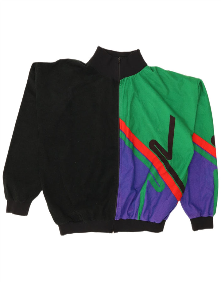 Giacca da tuta da uomo VINTAGE XL Poliestere color block nero