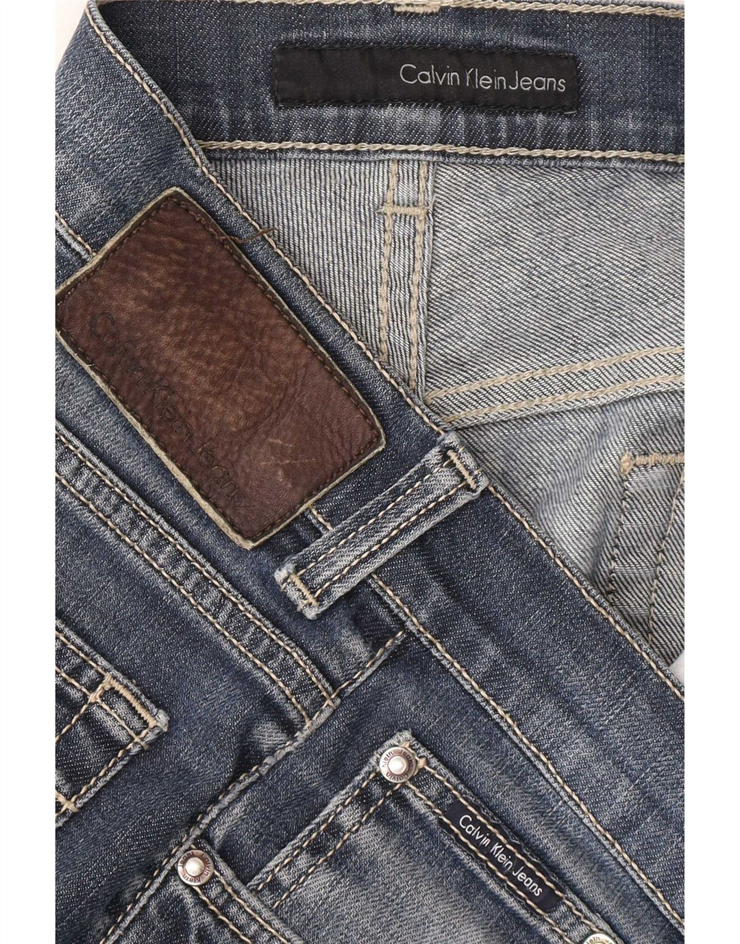 Jeans dritti da uomo Calvin Klein W36 L31 Blu