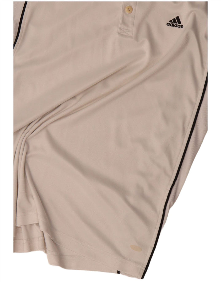 Polo Adidas da uomo UK 42/44 grande poliestere bianco