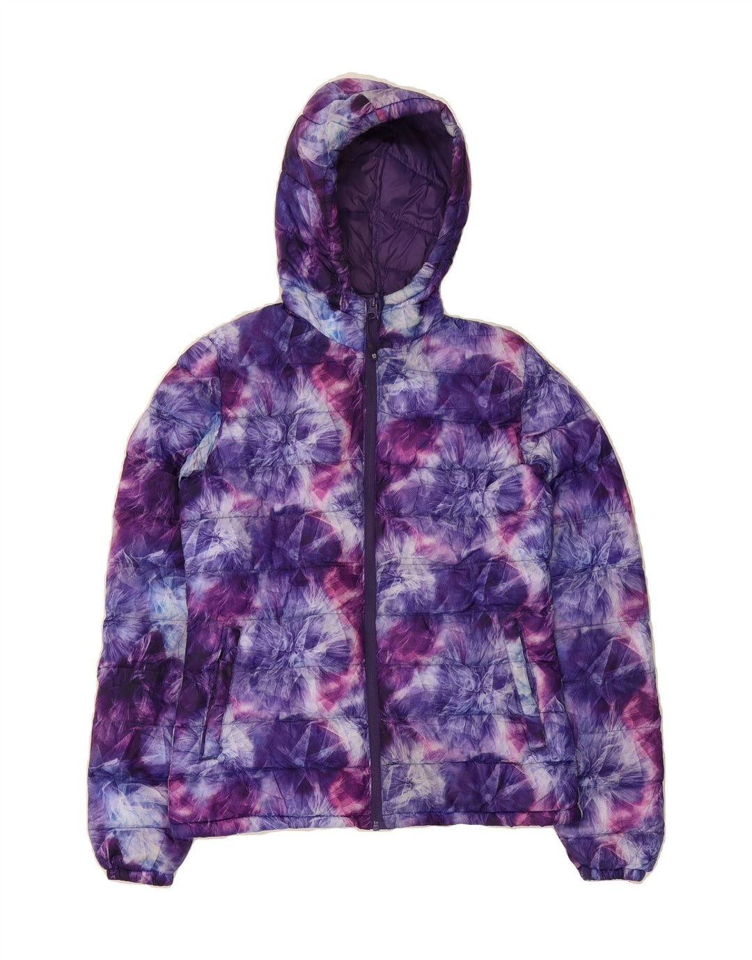 MOUNTAIN WAREHOUSE Womens Padded Jacket UK 8 Small Multicoloured Tie Dye Vintage Mountain Warehouse and Second-Hand Mountain Warehouse from Messina Hembry 