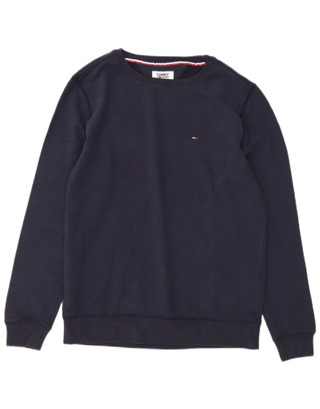 Tommy Hilfiger Uomo Felpa Maglione Grande Blu Navy Cotone