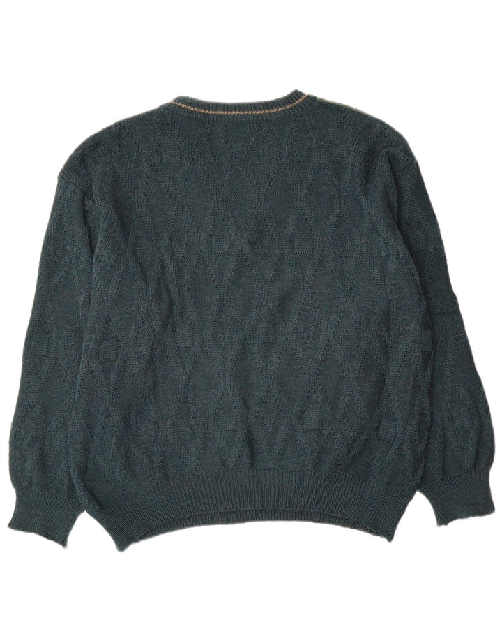 Maglione da uomo con scollo a V Sergio Barbieri IT 50 Verde medio