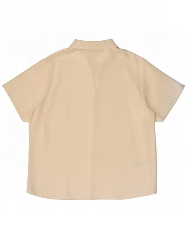 Camicetta camicia a maniche corte da donna Marks & Spencer UK 20 2XL Beige floreale