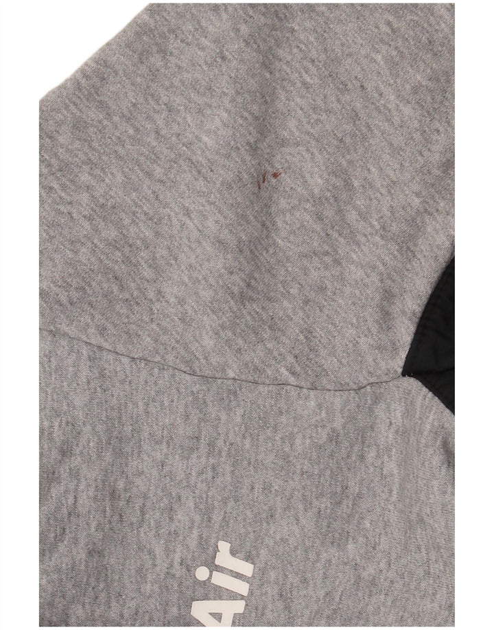 Felpa Nike da uomo maglione piccolo grigio color block in poliestere