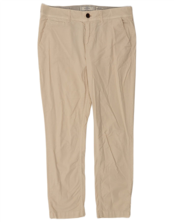 Pantaloni chino slim Devon da donna Fat Face UK 10 piccoli W30 L26 bianco sporco