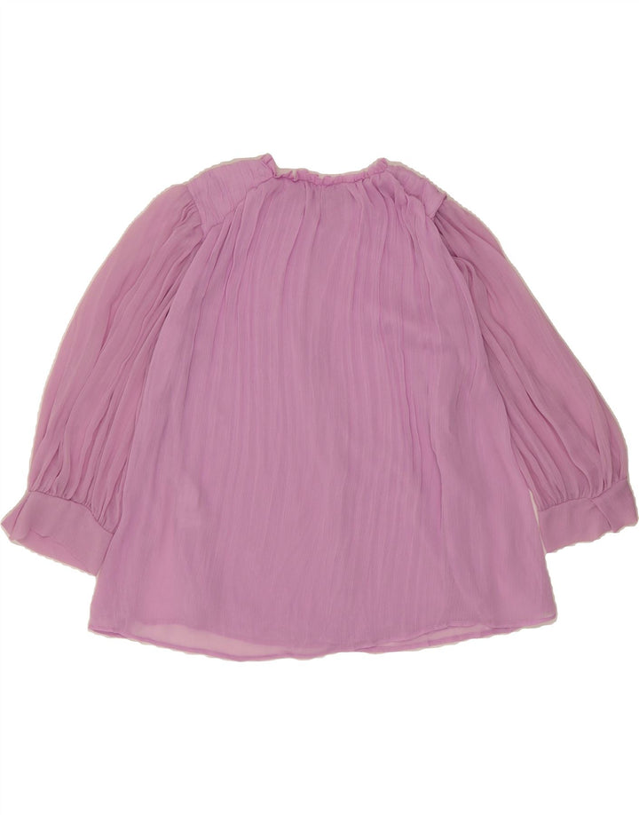 ZARA Womens 3/4 Sleeve Blouse Top UK 6 XS Purple Polyester Vintage Zara and Second-Hand Zara from Messina Hembry 