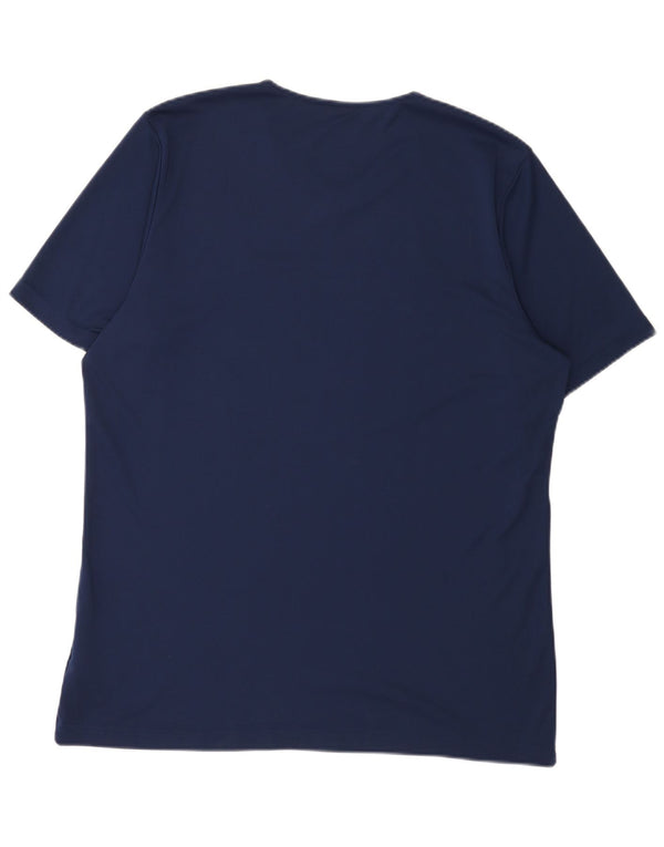 T-shirt Adidas Aeroready da uomo Top XL in poliestere blu navy