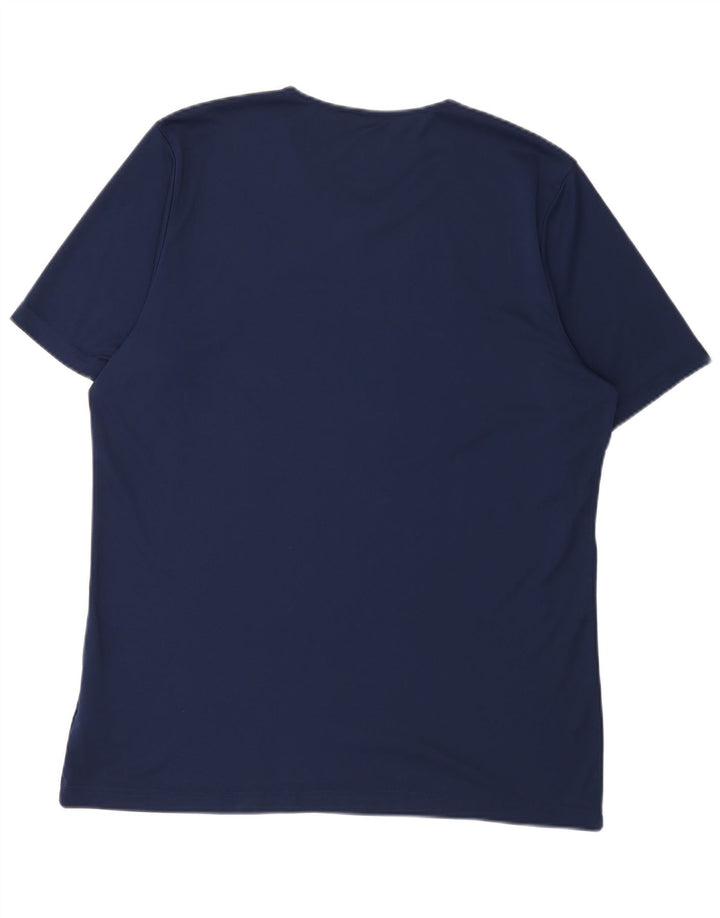 T-shirt Adidas Aeroready da uomo Top XL in poliestere blu navy