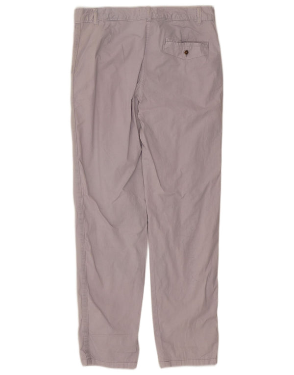 Marks & Spencer Womens High Waist Chino Trousers UK 12 Medium W30 L30 Purpl
